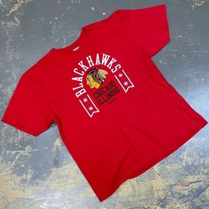 Reebok Chicago Blackhawks Tee Shirt NHL Hockey XXL Vintage Retro